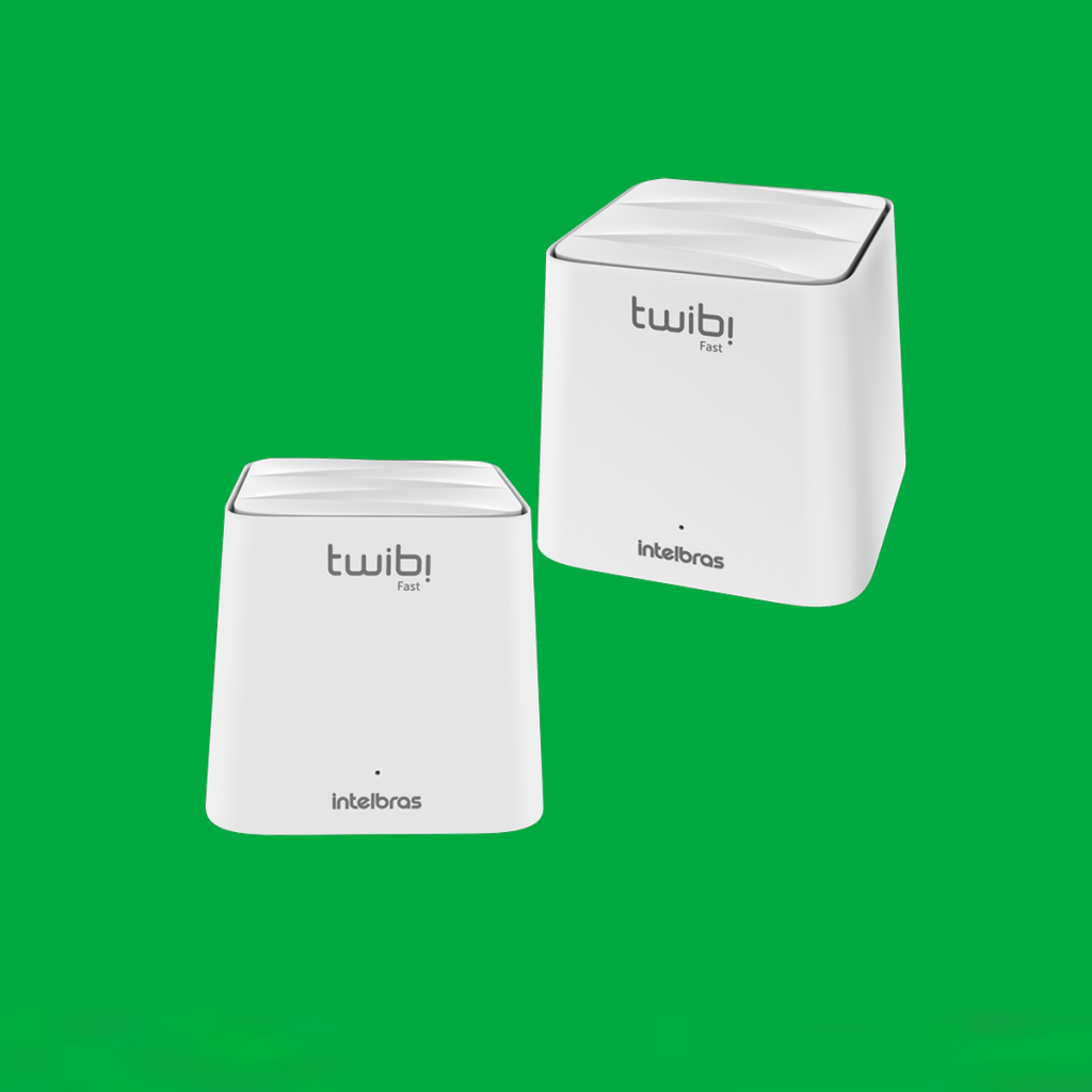 Conjunto com duas unidades do Roteador Wi-fi Twibi Fast